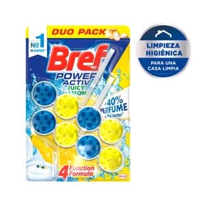 BREF Colgador WC Power Active Limón Duplo BREF 2 uds. x 50 g.