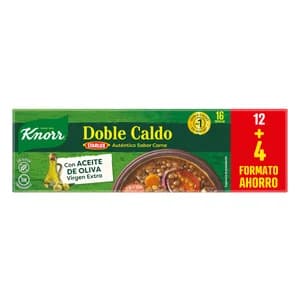 KNORR Caldo de carne doble caja de 16 uds. 160 g.