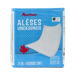 PRODUCTO ALCAMPO Protectores de cama (empapadores) de 60 x 90 cm 16 uds.
