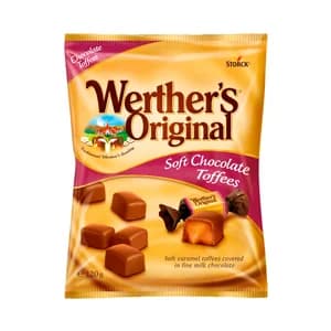 WERTHER"S ORIGINAL Caramelos de chocolate relleno con toffees 120 g.