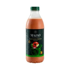 MAJAO Gazpacho fresco 100% natural, sin pan, sin gluten y majao en mortero MAJAO 1 l.