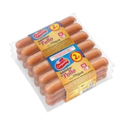 CAMPOFRIO Salchichas cocidas de pollo con sabor ahumado 3 x 170 g.