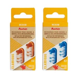 PRODUCTO ALCAMPO Classique Recambios para cepillo de dientes con cabezal con filamentos de dureza media 2 uds.