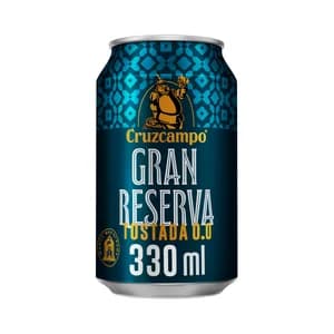 CRUZCAMPO Gran reserva Cerveza tostada sin alcohol (0.0) lata de 33 cl.