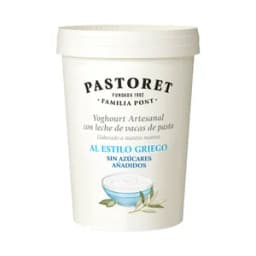 PASTORET Yogur natural estilo griego elaborado con leche de vacas de pasto 500 g.