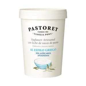 PASTORET Yogur natural estilo griego elaborado con leche de vacas de pasto 500 g.