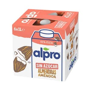 ALPRO Bebida almendra 0% azúcar caja 6x1 l