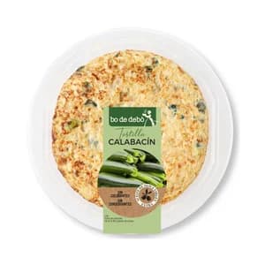 BO DE DEBÓ Tortilla fresca de calabacín, elaborada sin gluten y sin lactosa BO DE DEBÓ 335 g.