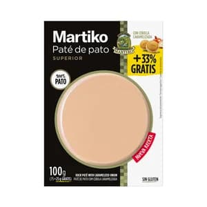 MARTIKO Pate de pato superior (100% pato) con cebolla caramelizada 100 g.
