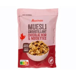 PRODUCTO ALCAMPO Cereales muesli crujiente con chocolate negro y avellanas 450 g.