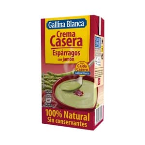 GALLINA BLANCA Crema casera de espárragos con jamón 500 ml.