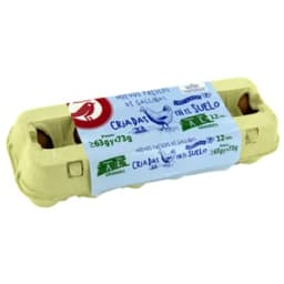 AUCHAN Huevos de gallinas sueltas en el gallinero clase L y cat. A 12 uds. Producto Alcampo