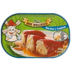 DON MOLINICO Pimiento relleno de bacalao y gambas 260g