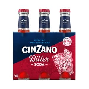 CINZANO Bitter soda (típico aperitivo Italiano CINZANO 3 x 20 cl.