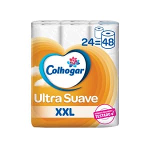 COLHOGAR Papel higiénico Ultra Suave XXL 24 (= 48 rollos)