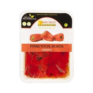 CAMPO RICO Pimientos rojos asados pelados y troceados 350 g.