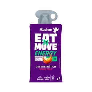 PRODUCTO ALCAMPO Eat & move Gel energético sabor a cola 3 uds. 120 g.