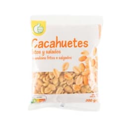 PRODUCTO ECONÓMICO ALCAMPO Cacahuetes fritos y salados PRODUCTO ECONÓMICO ALCAMPO 200 g.