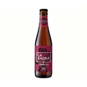 LA SAGRA CRIOLLA Cerveza roja botella 33 cl.