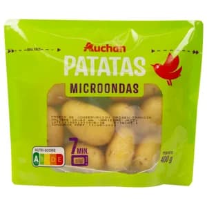 AUCHAN Patatas para microondas 400 g. Producto Alcampo