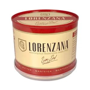LORENZANA Lata de mantequilla tradicional sin sal añadida LORENZANA 500 g.