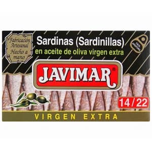 JAVIMAR Sardinillas en aceite de oliva virgen extra lata de 120 g.