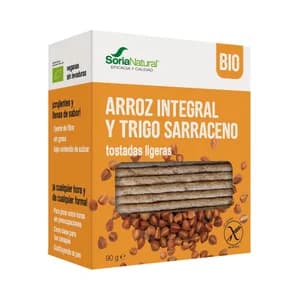 SORIA NATURAL Bio Tostadas de arroz integral y trigo sarraceno 90 g.