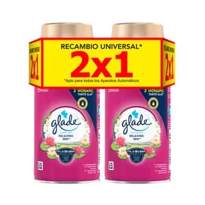 GLADE Recambio de ambientador automático spray relax zen 2X1 269 ml