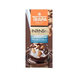 TRAPA Chocolate con leche y almendras enteras 175 g.