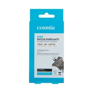 COSMIA Parches (frente - nariz - barbilla), eliminadores de suciedad y puntos negros 6 uds.