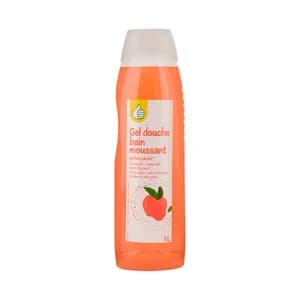 PRODUCTO ECONÓMICO ALCAMPO Gel de ducha - baño de burbujas con perfume de melocotón 1 l.