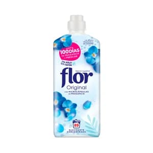 FLOR Suavizante concentrado con aroma a flor azul 89 DS 1,6 L.