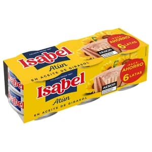 ISABEL Atún en aceite de girasol pack 6 uds.x 52 g.