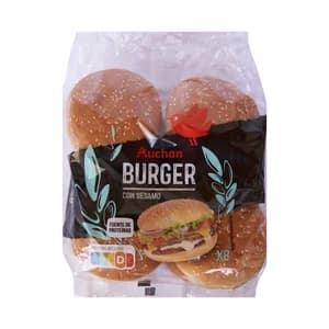 PRODUCTO ECONÓMICO ALCAMPO Pan para hamburguesa con sésamo 8 uds. 440 g.