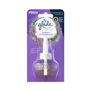 GLADE Recambio para ambientador eléctrico con fragancia a lavanda y aloe vera 20 ml.
