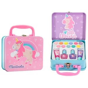 MARTINELIA Little unicorn Estuche de lata de maquillaje infantil.