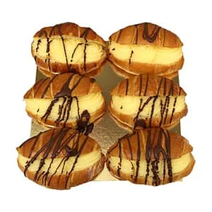 Mini croissants rellenos de crema, 6 uds, 280 g.