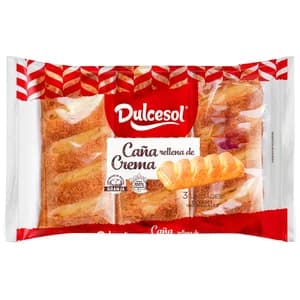 DULCESOL Caña rellena de crema 3 uds 150 g.