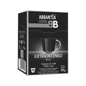 Café intenso en cápsulas, compostable ABBANTIA 10 uds. 50.g.