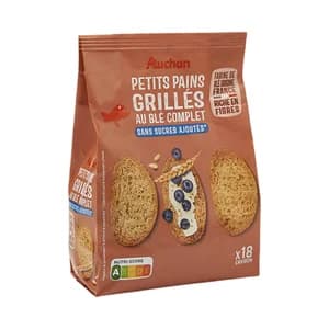 PRODUCTO ALCAMPO Panecillos integrales sin azúcar 225 g.