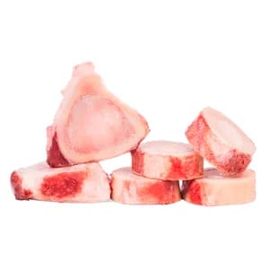 Bandeja de huesos de vacuno envasados