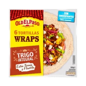 OLD EL PASO Tortillas de trigo integral ideal para fajitas 350 g.