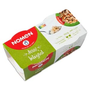 NOMEN Arroz integral, vasitos pack 2 x 125 g.