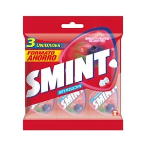 SMINT Caramelos comprimidos de frutos rojos 3 x 8 g.
