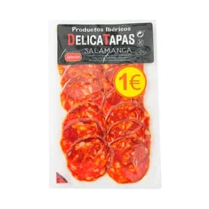 DELICATAPAS Chorizo ibérico extra en lonchas 40 g.