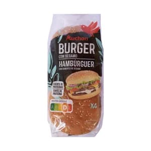 PRODUCTO ALCAMPO Pan burguer con sésamo 4 uds. 220 g.