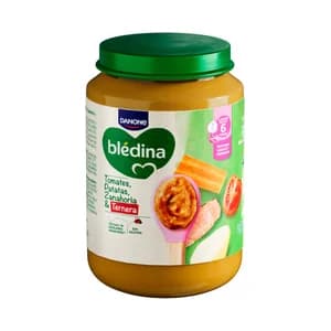 BLÉDINA de Danone Tarrito de tomates, patatas, zanahorias y ternera, a partir de 6 meses 200 g.