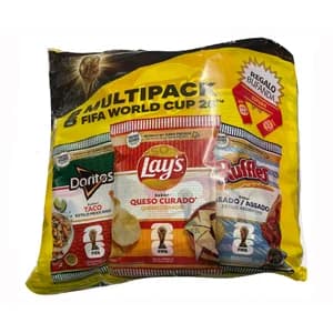 LAYS Pack especial futbol Doritos, Ruffles y Lays 420g