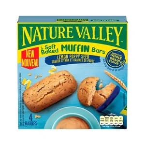 NATURE VALLEY Muffin con sabor a limón 4 x 30 g.