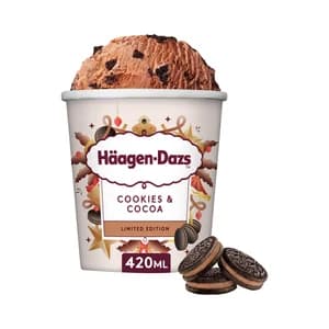 HÄAGEN-DAZS Tarrina de helado de crema al cacao con trocitos de galleta 420 ml.